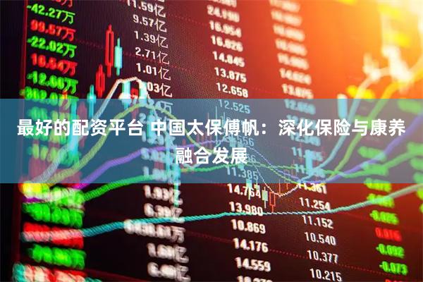 最好的配资平台 中国太保傅帆：深化保险与康养融合发展
